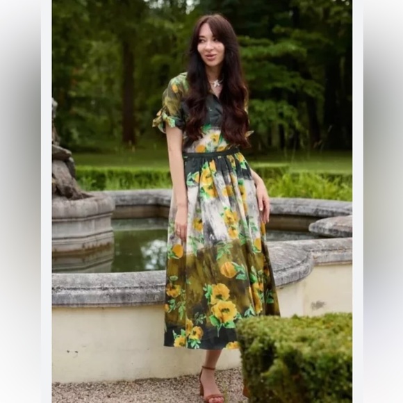 ZARA ZW WOMAN COLLECTION 2pc Co Ord Set Midi skirt & Blouse Size Medium NWT - Picture 8 of 16